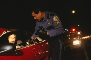 Cop Pulling Over Drunk Driver